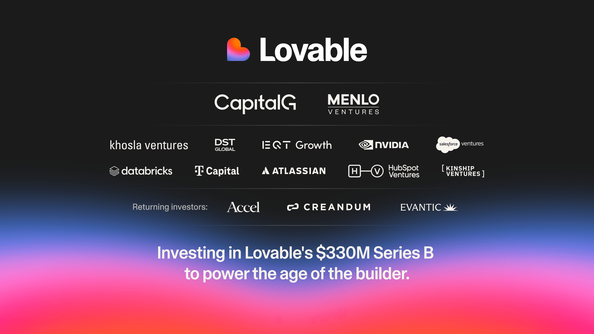 Lovable raises $330M to power the age of the builder