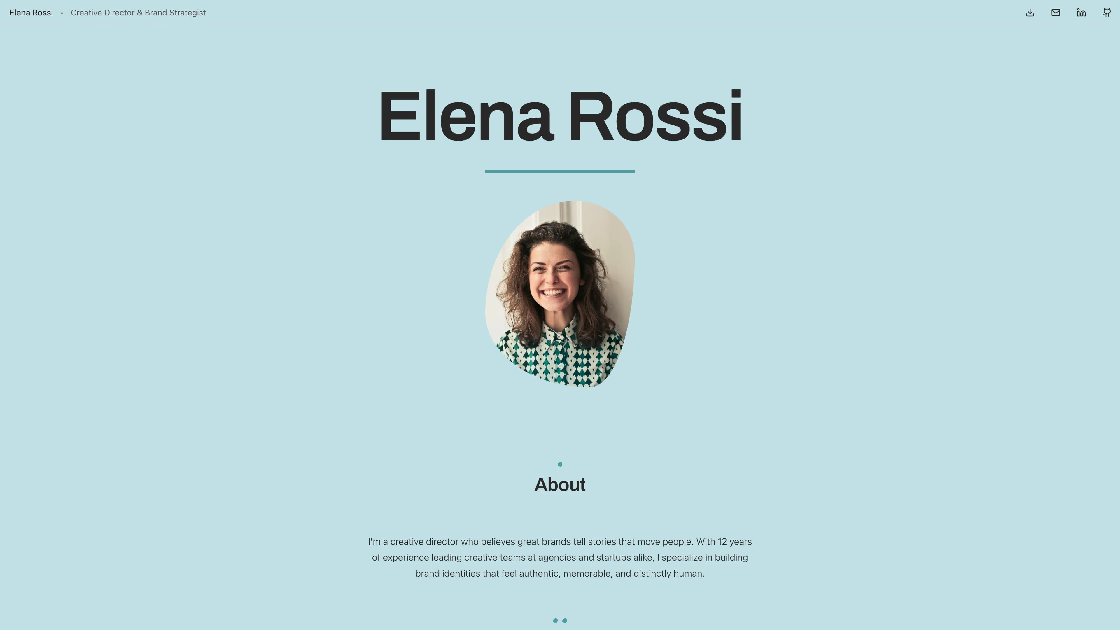 Screenshot of Resume